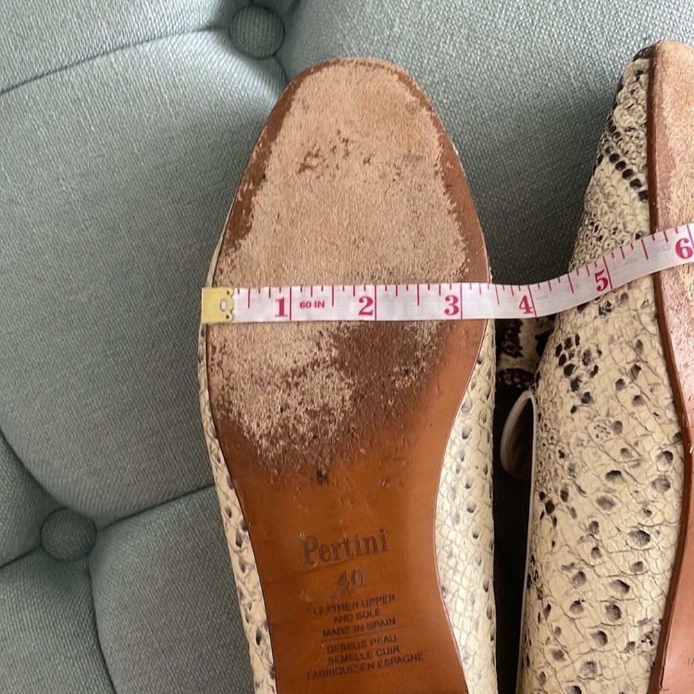 Pertini Leather Snakeskin Pattern Loafer - Picture 10 of 16